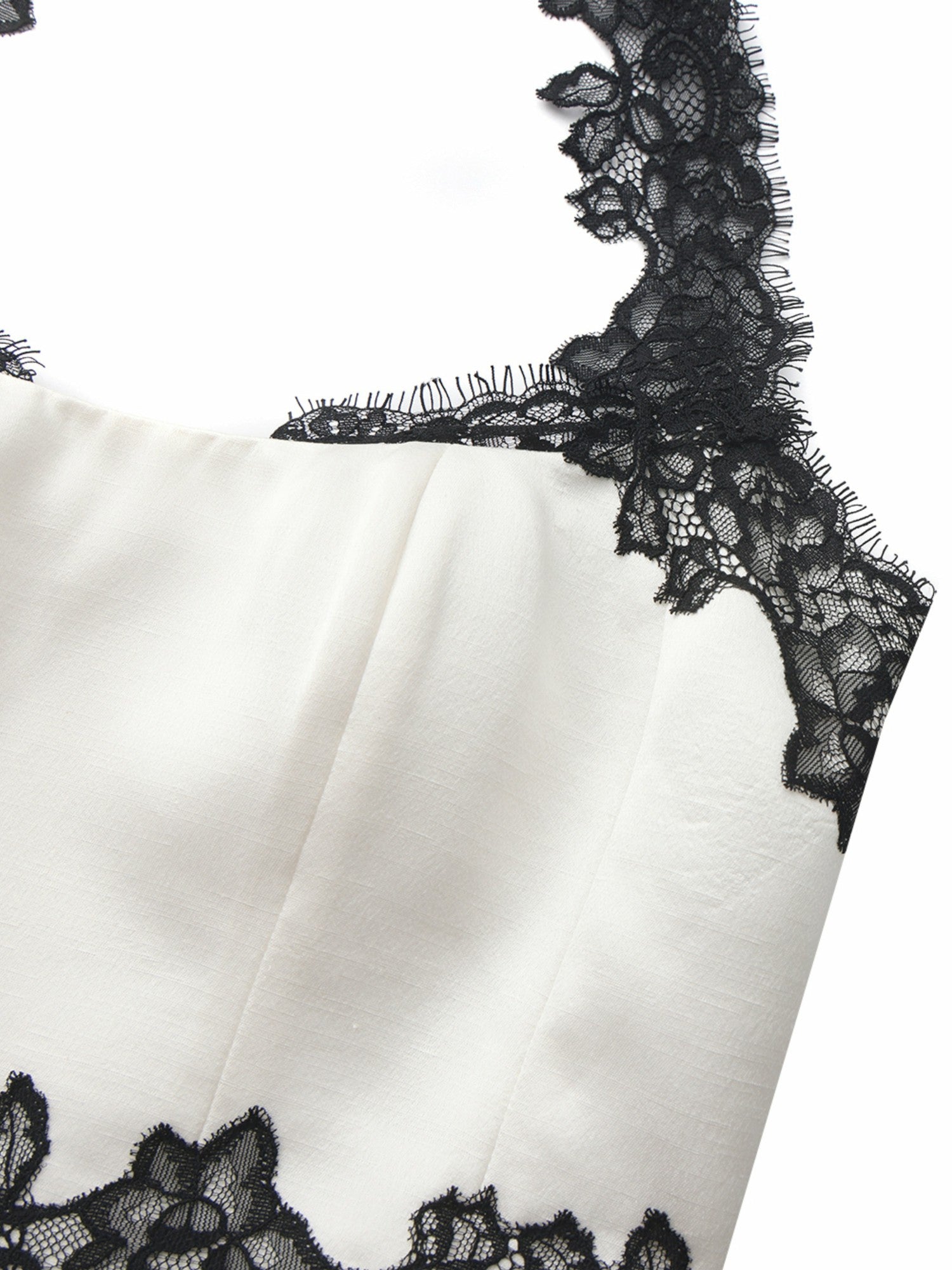 Daniela Lace Halter Ivory Structured Top | Nana Jacqueline