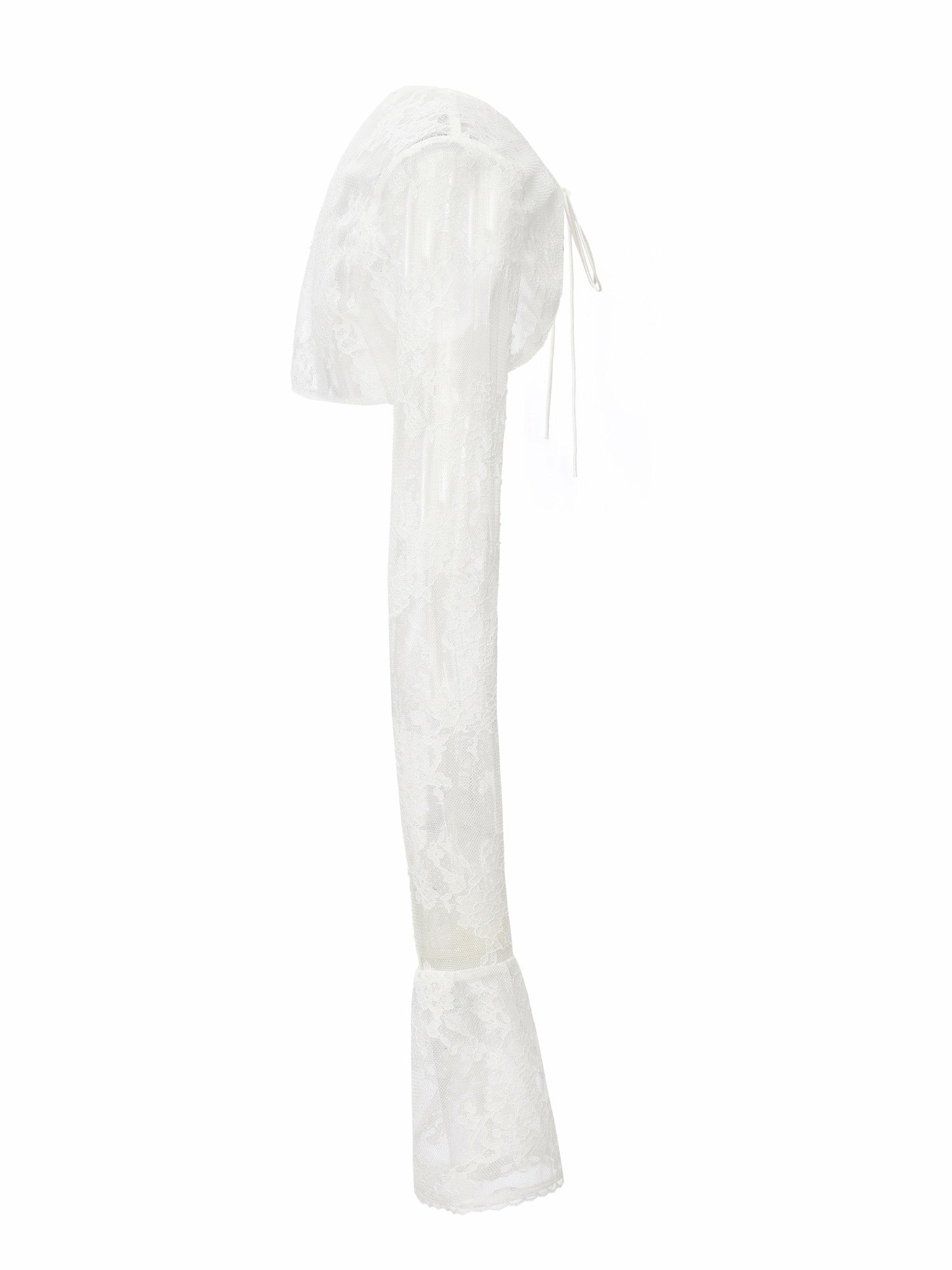 Yvette Sheer Lace Tie-Front White Cardigan | Nana Jacqueline