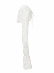 Yvette Sheer Lace Tie-Front White Cardigan | Nana Jacqueline