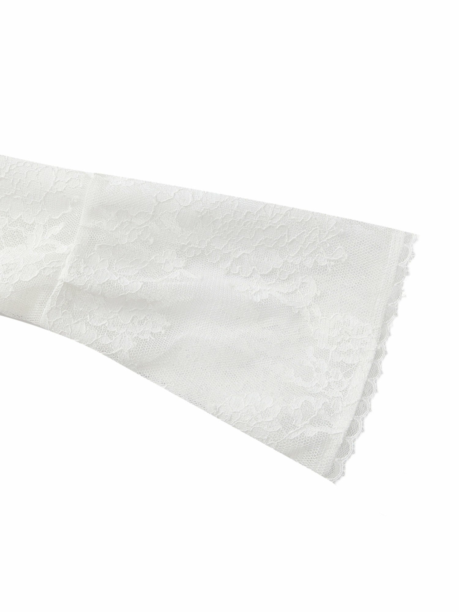 Yvette Sheer Lace Tie-Front White Cardigan | Nana Jacqueline