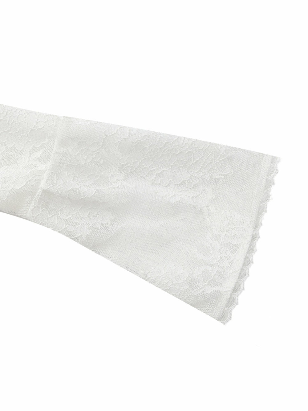 Yvette Sheer Lace Tie-Front White Cardigan | Nana Jacqueline