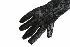 Lavine Gloves: Black Lace Gloves for Cocktail Party | Nana Jacqueline