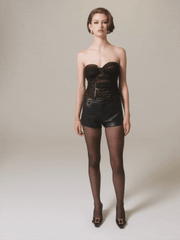 Cara Bustier Top: Black Bustier Top for Date Night | Nana Jacqueline
