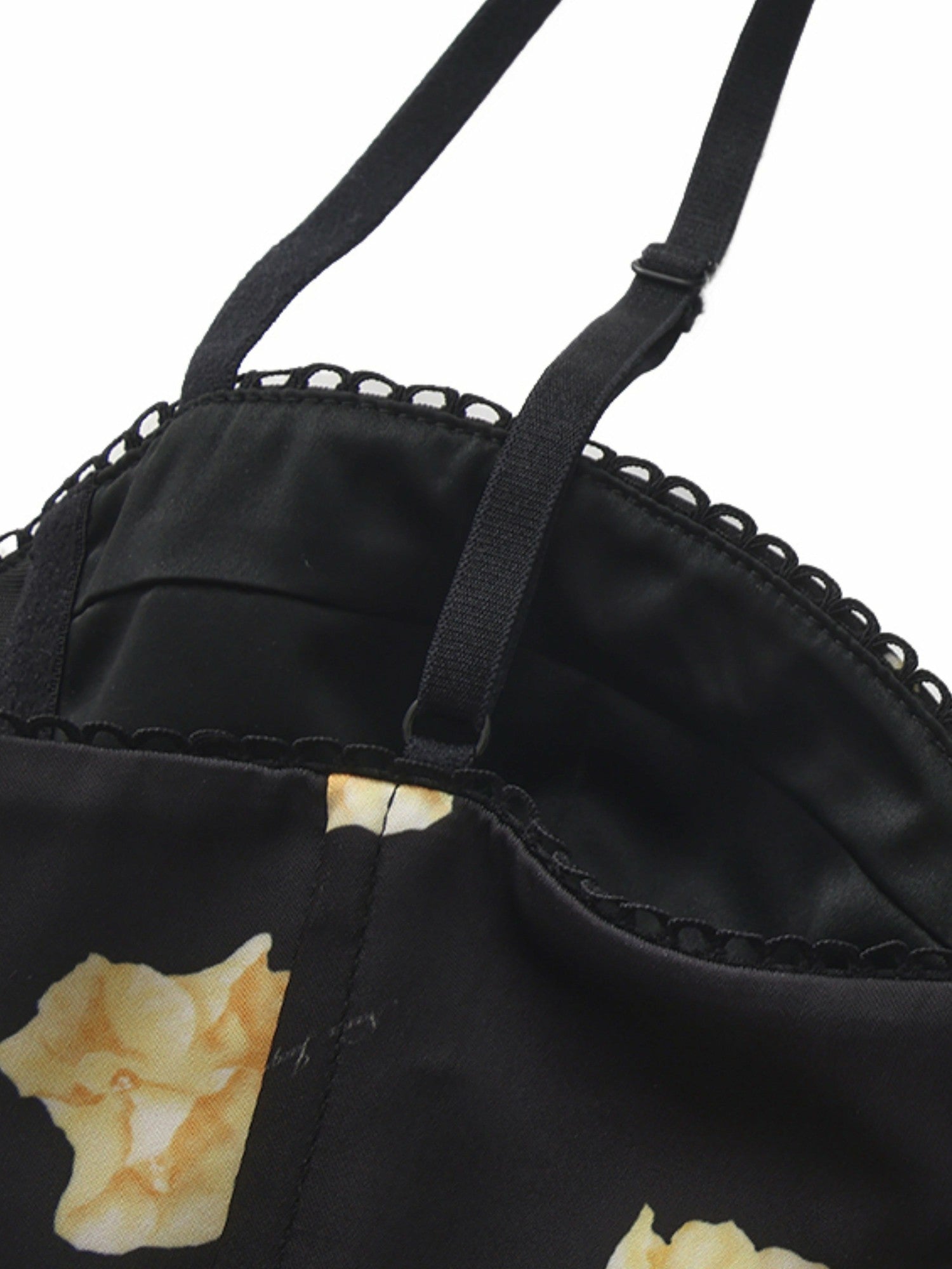 Mila Lace-Up Corset Black Floral Top | Nana Jacqueline