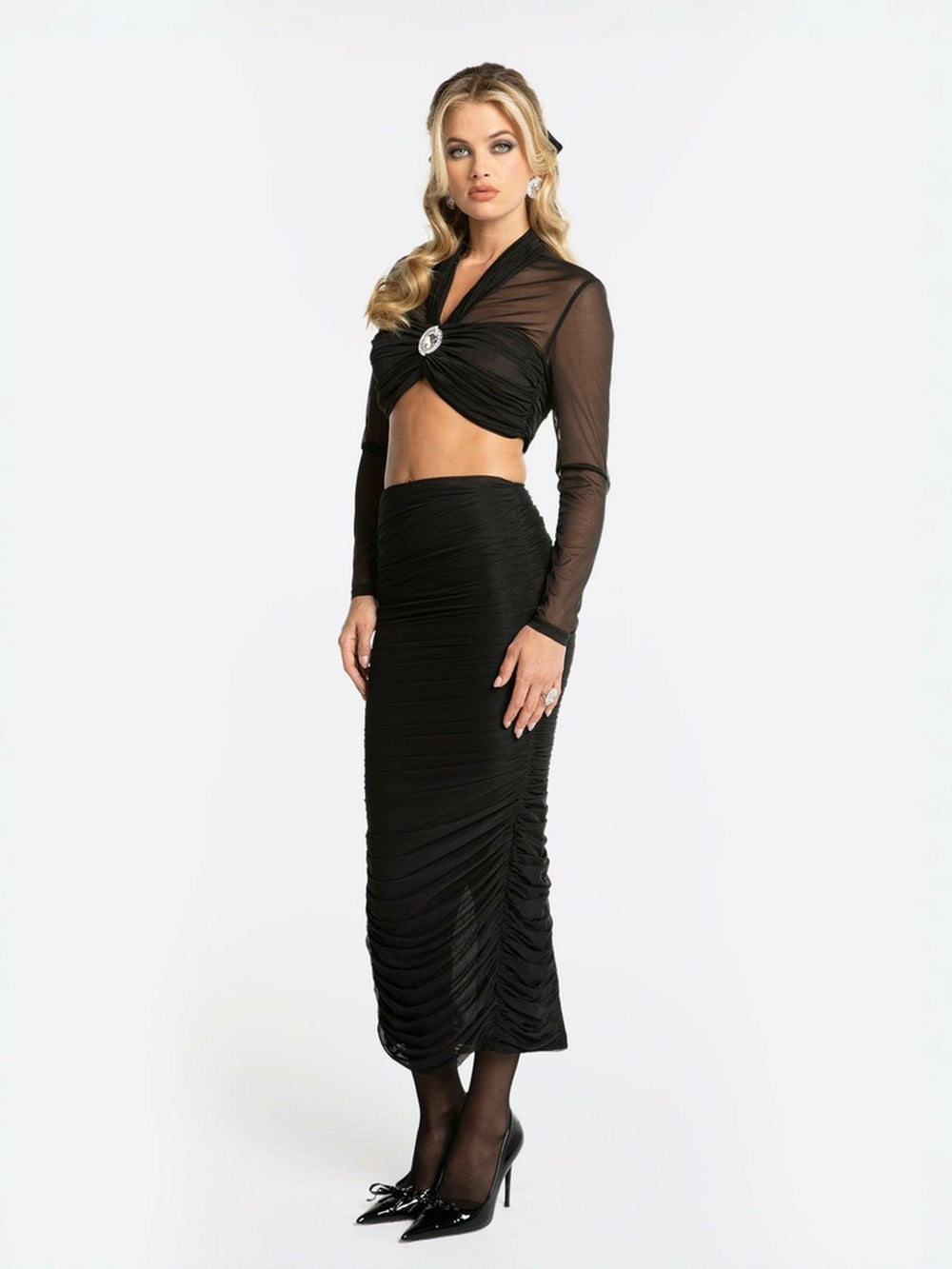 Pia Mesh Top: Black Top for Date Night | Nana Jacqueline