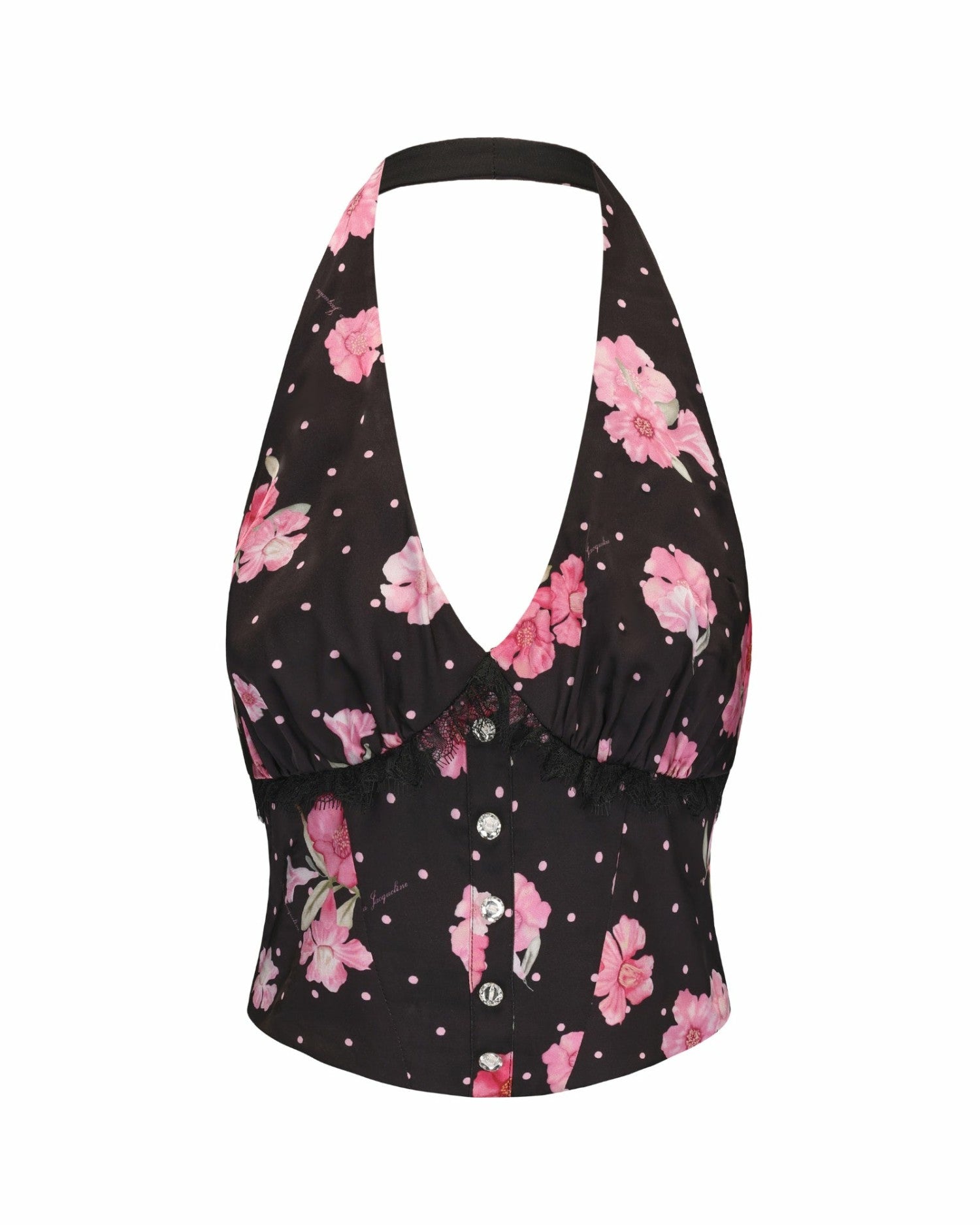Rosaline Top: Black Halter Top for Date Night | Nana Jacqueline