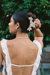 Bianca Hair Clip: White Hair Clip for Bridal Shower | Nana Jacqueline