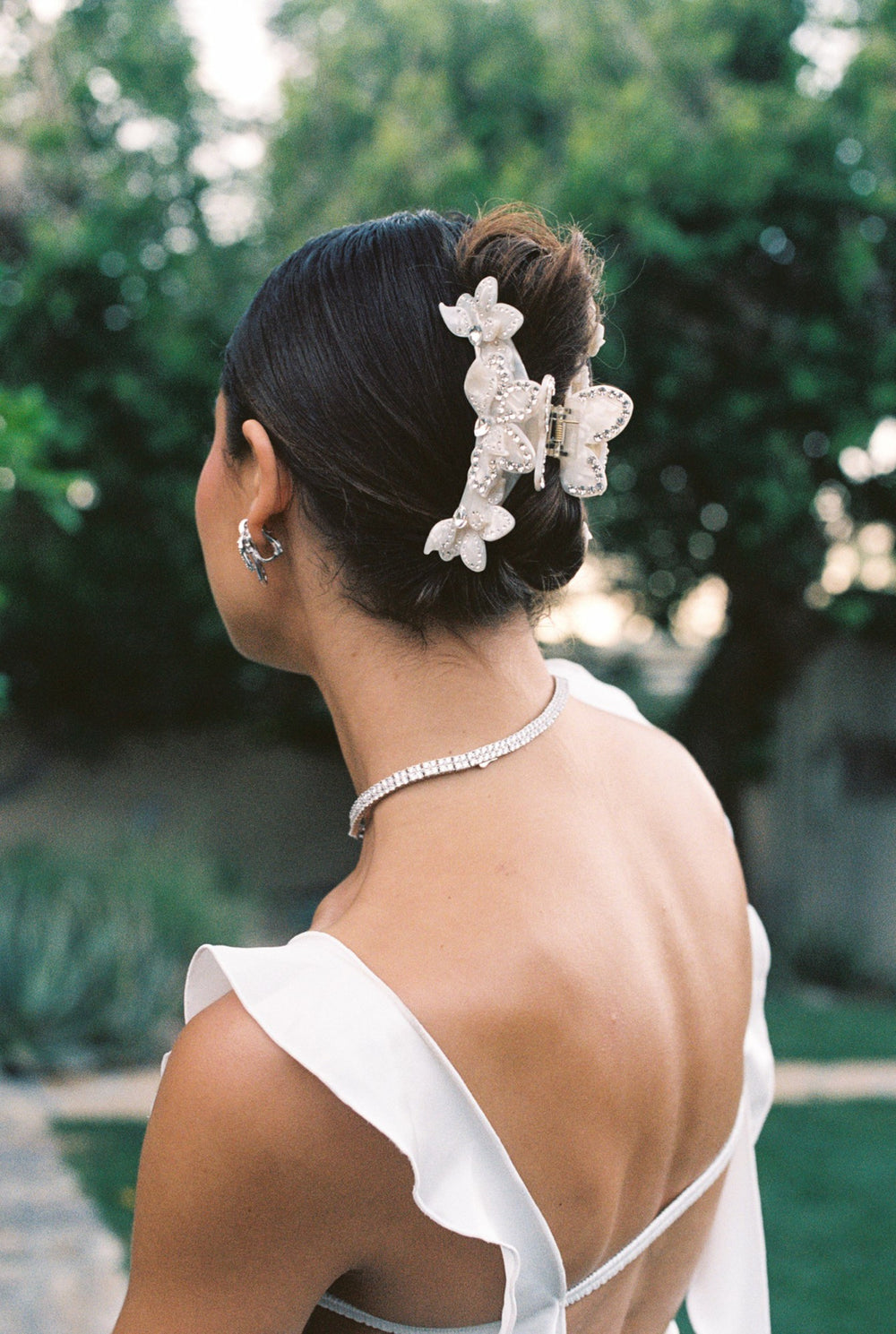 Bianca Hair Clip: White Hair Clip for Bridal Shower | Nana Jacqueline