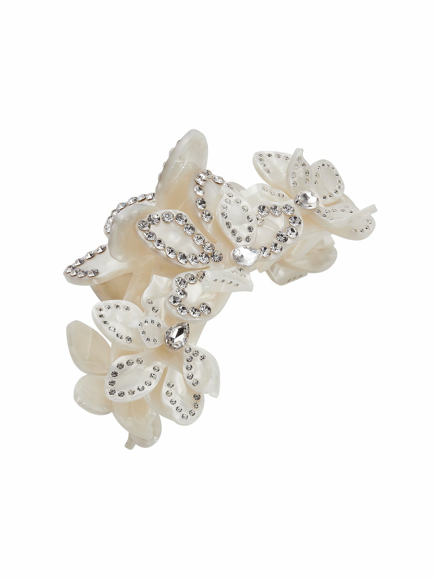Bianca Hair Clip: White Hair Clip for Bridal Shower | Nana Jacqueline
