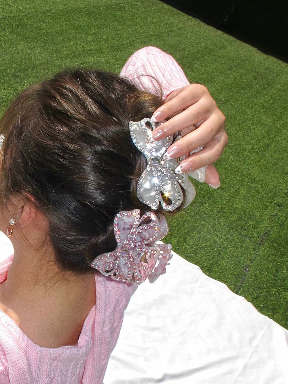 Ariella Hair Clip: White Hair Clip for Bridal Shower | Nana Jacqueline
