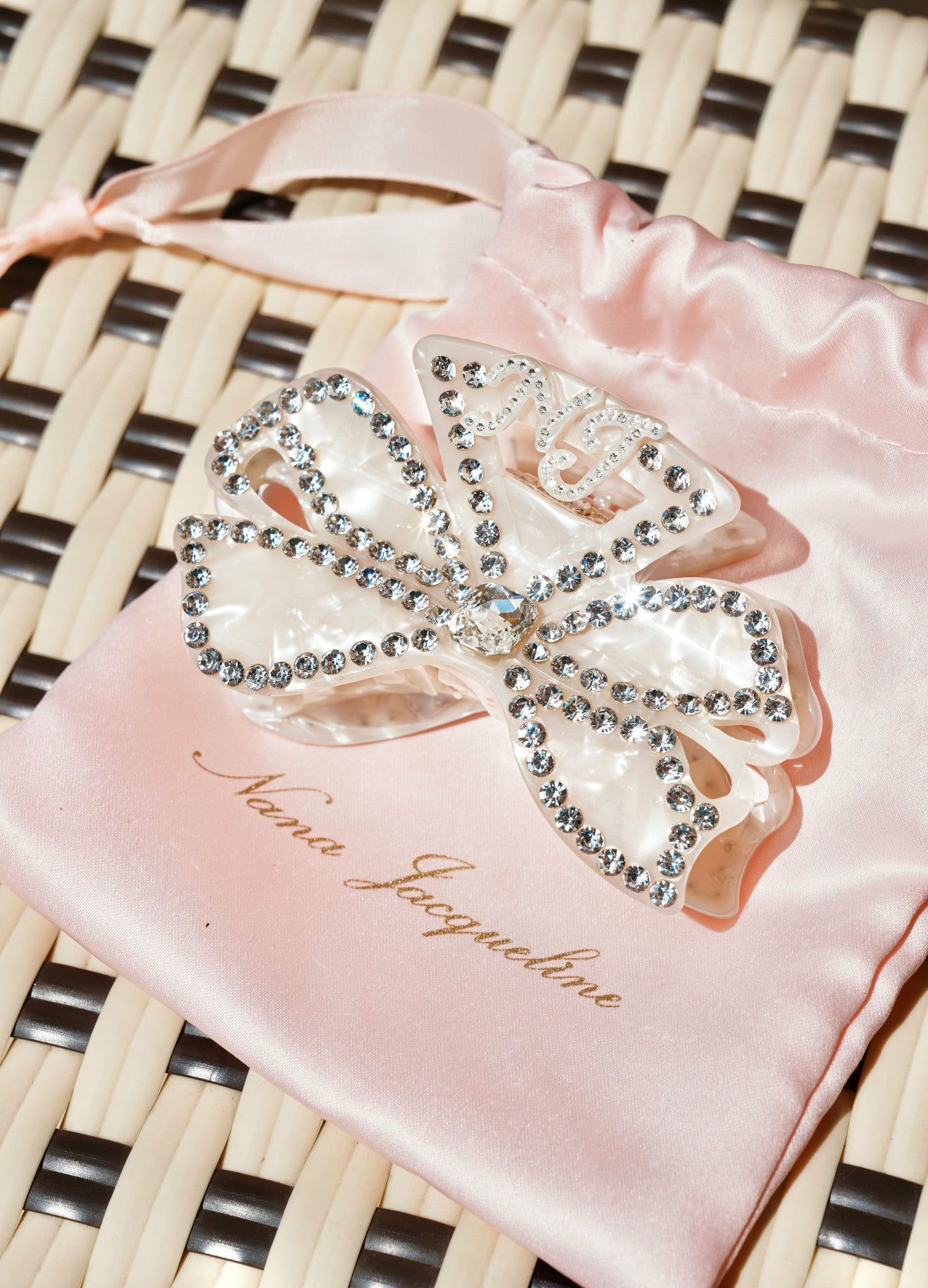 Ariella Hair Clip: White Hair Clip for Bridal Shower | Nana Jacqueline