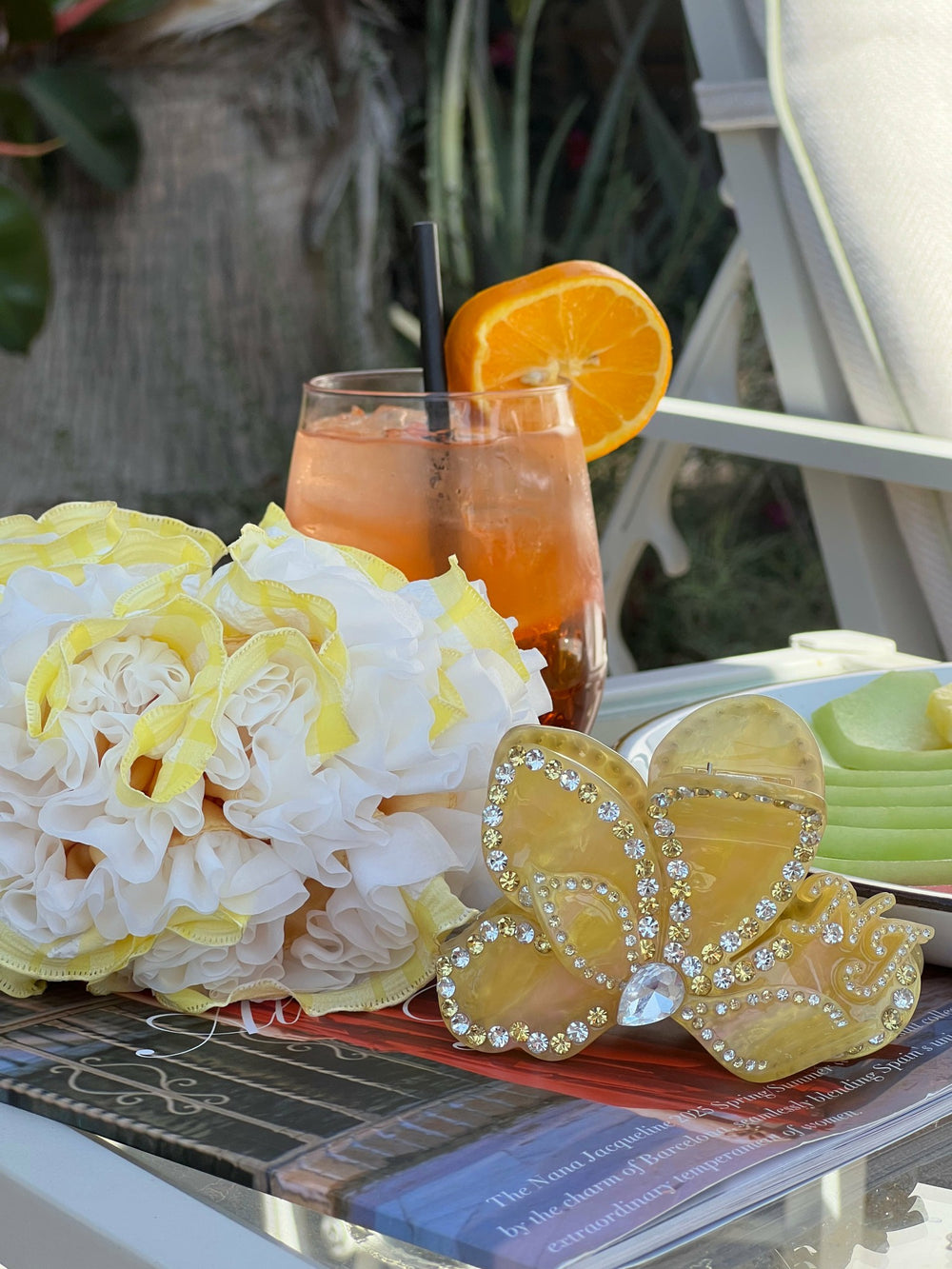 Ariella Hair Clip: Yellow Hair Clip for Garden Party | Nana Jacqueline