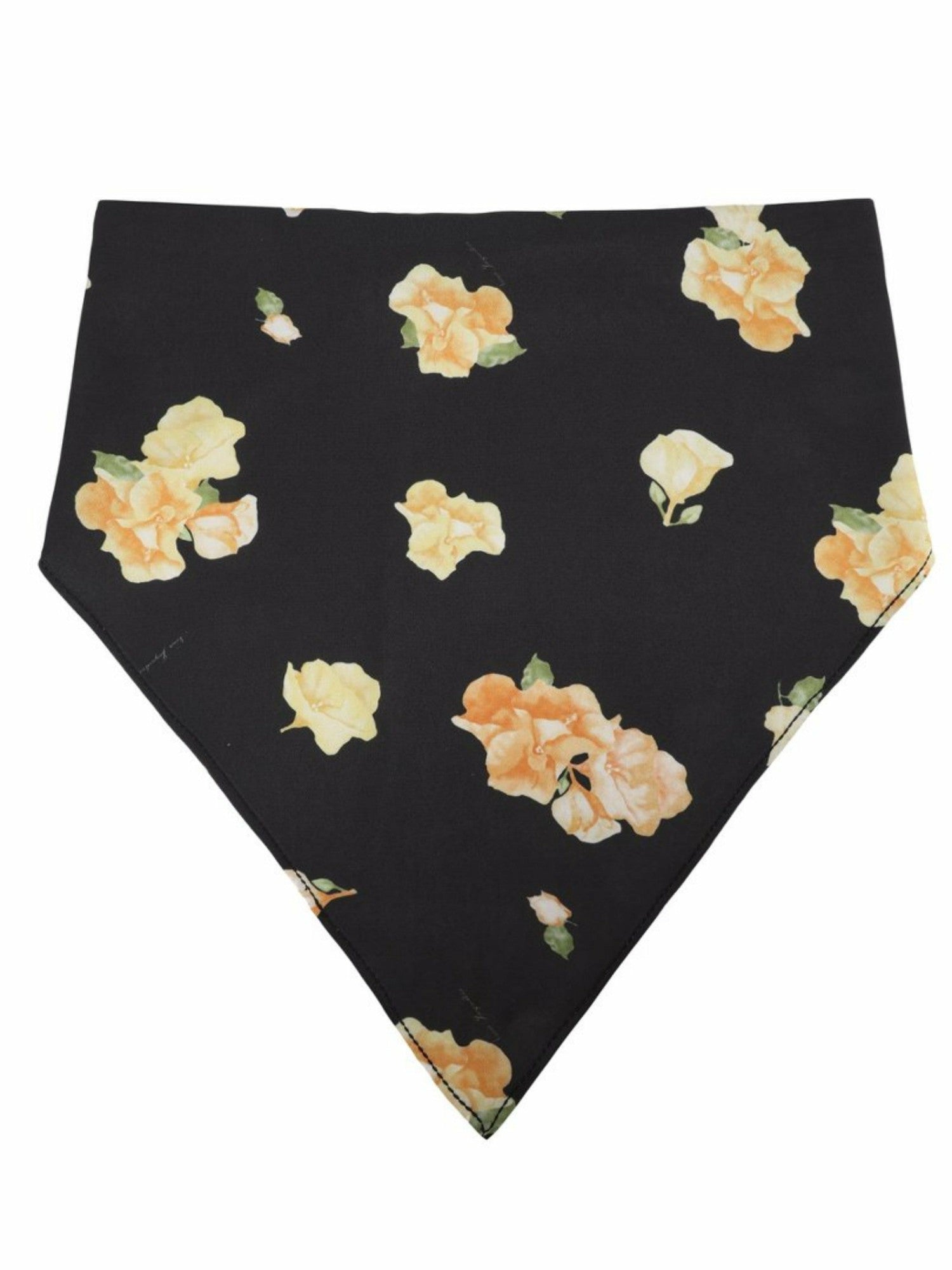 Mara Yellow Floral Black Scarf | Nana Jacqueline