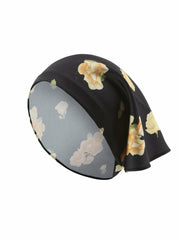 Mara Yellow Floral Black Scarf | Nana Jacqueline