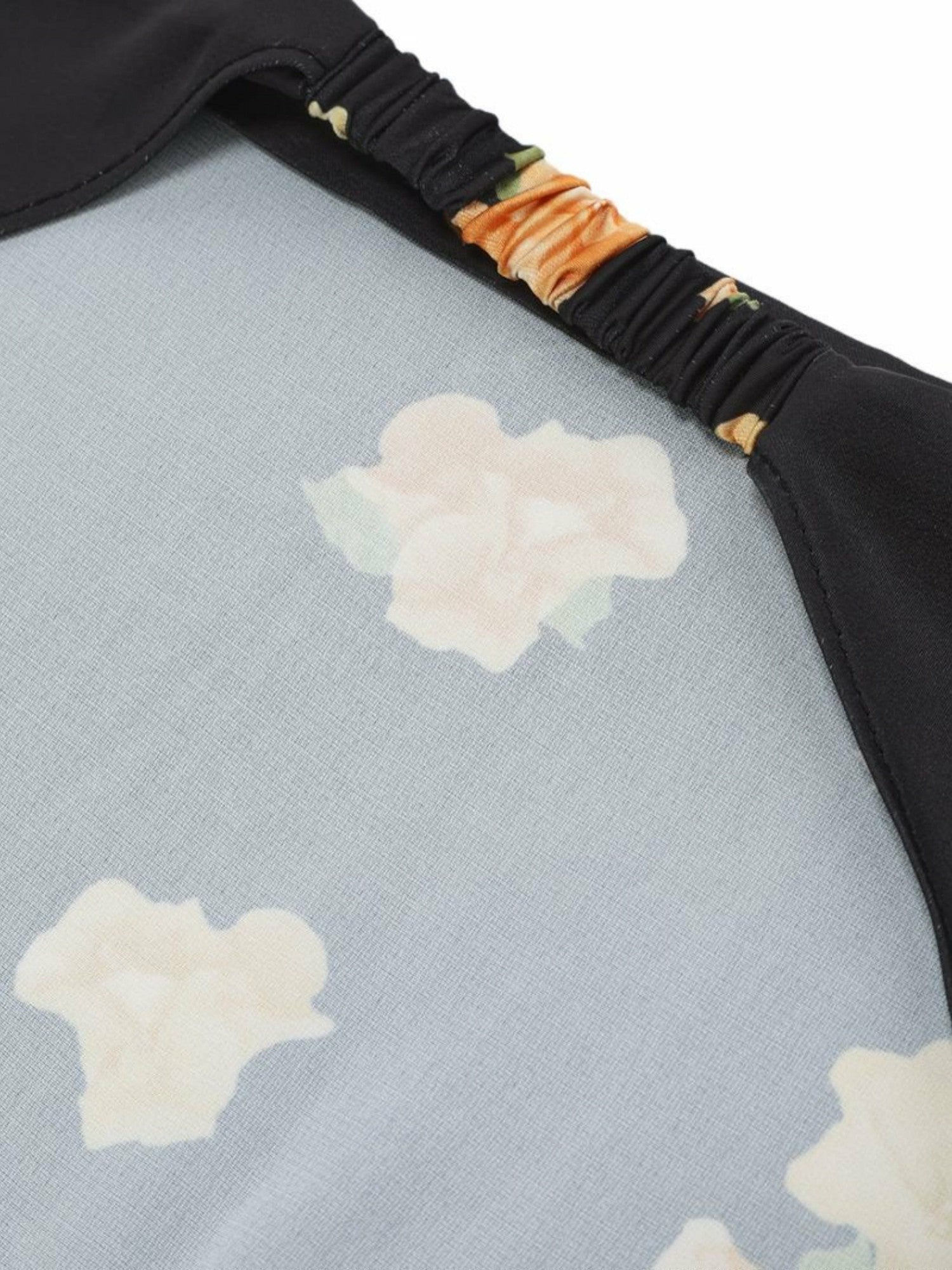 Mara Yellow Floral Black Scarf | Nana Jacqueline