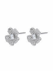 Odessa Floral Crystal White Earrings | Nana Jacqueline