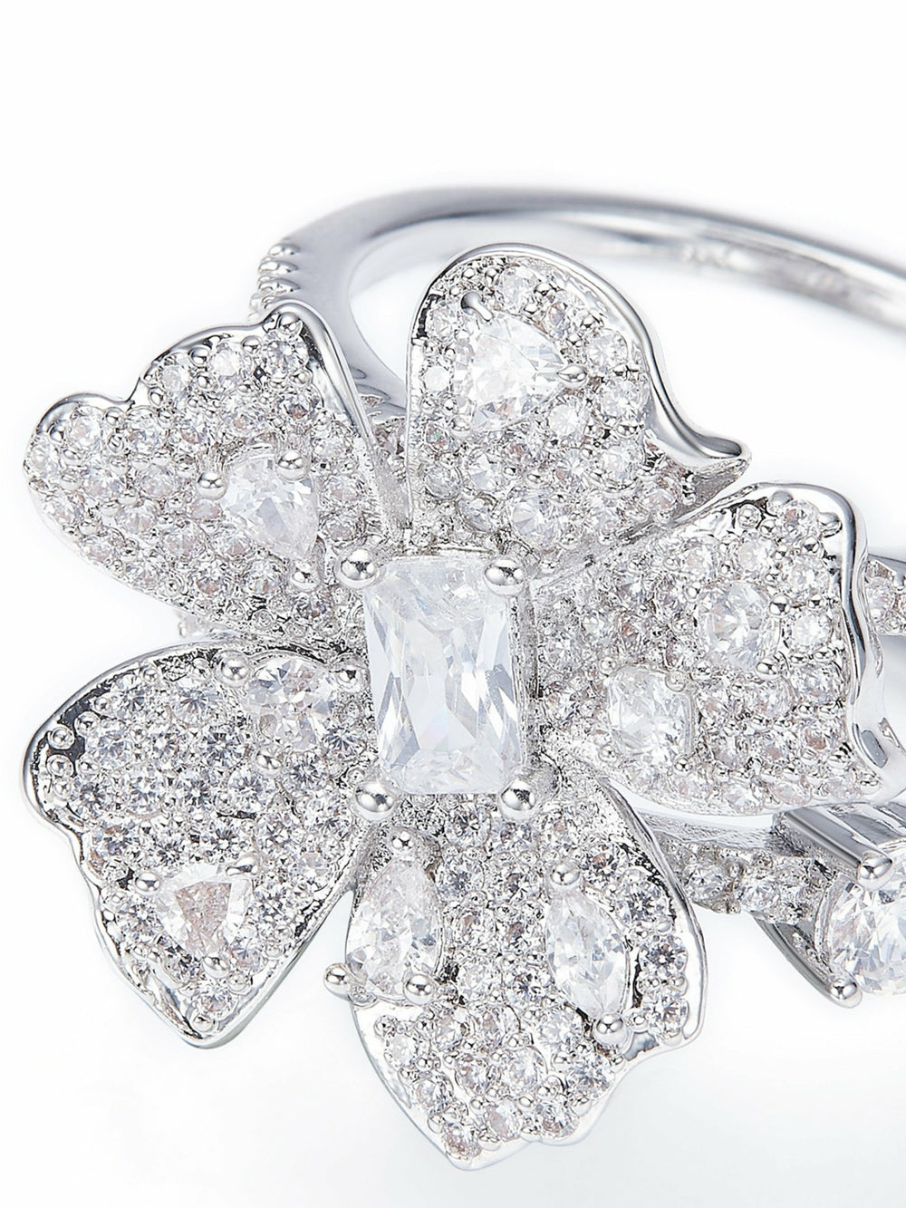 Diora Double Floral White Ring | Nana Jacqueline