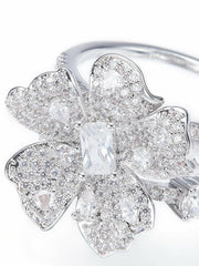 Diora Double Floral White Ring | Nana Jacqueline