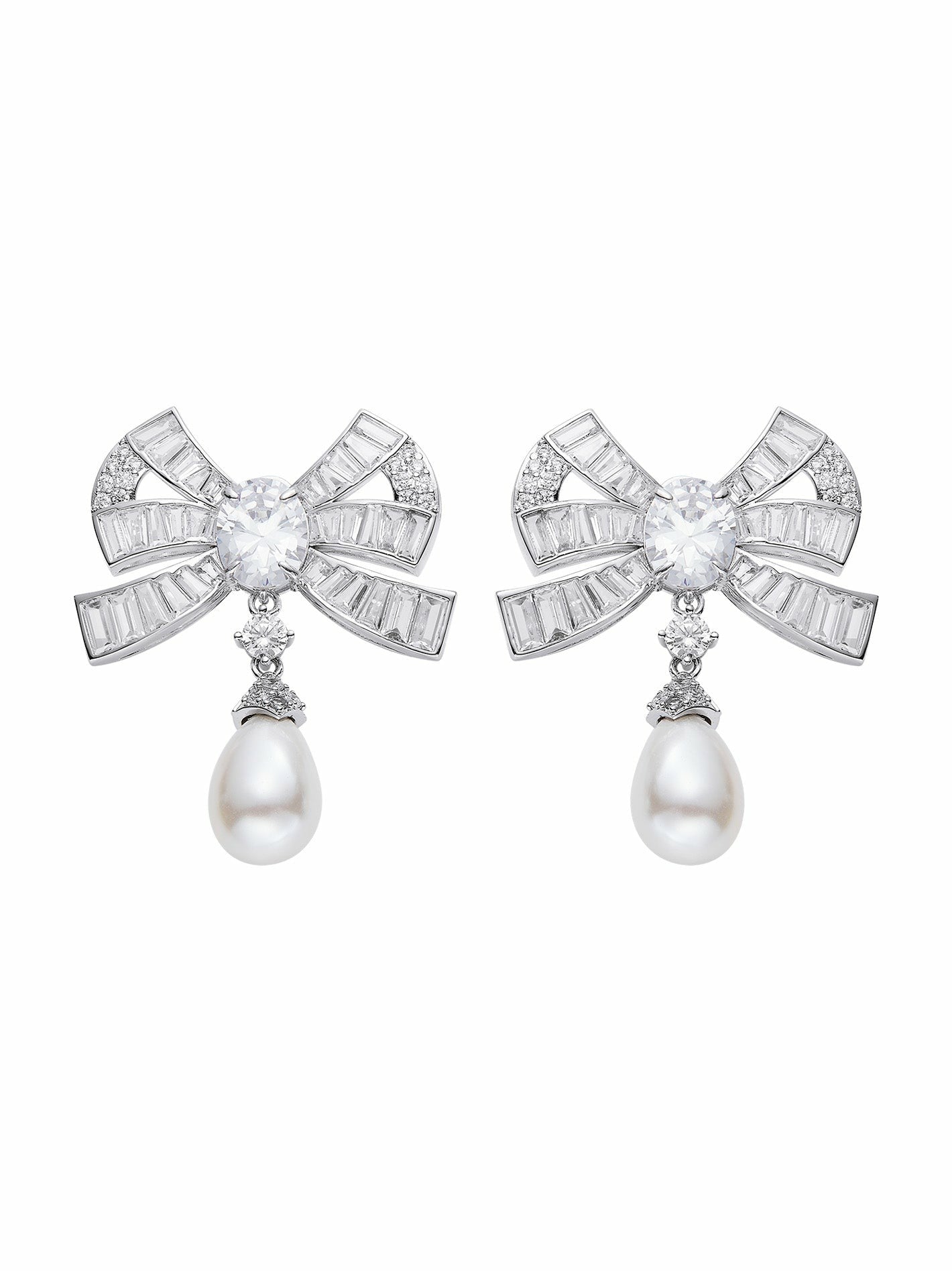 Evelyn Earrings: White Pearl Earrings for Bridal Shower | Nana Jacqueline