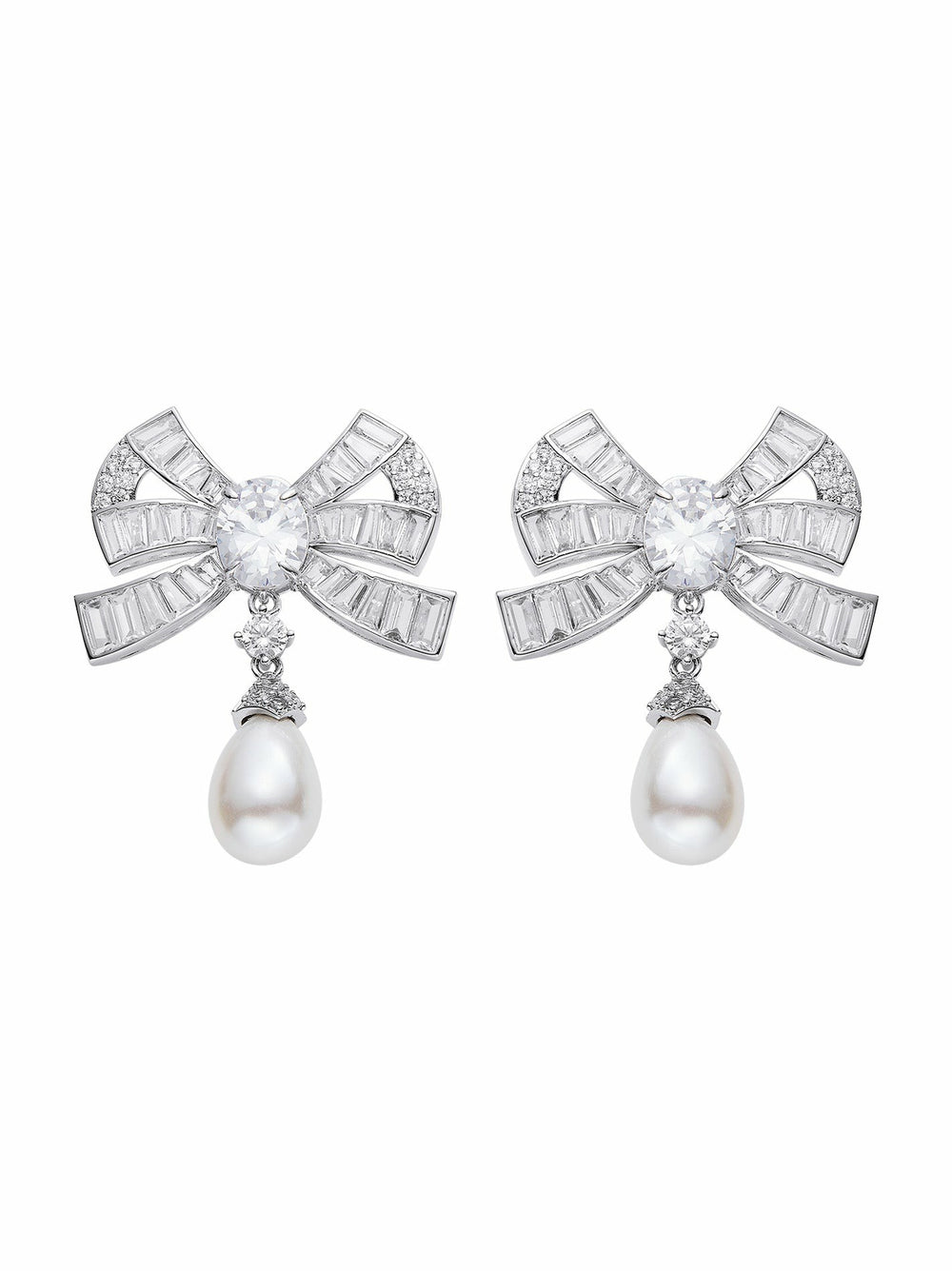 Evelyn Earrings: White Pearl Earrings for Bridal Shower | Nana Jacqueline