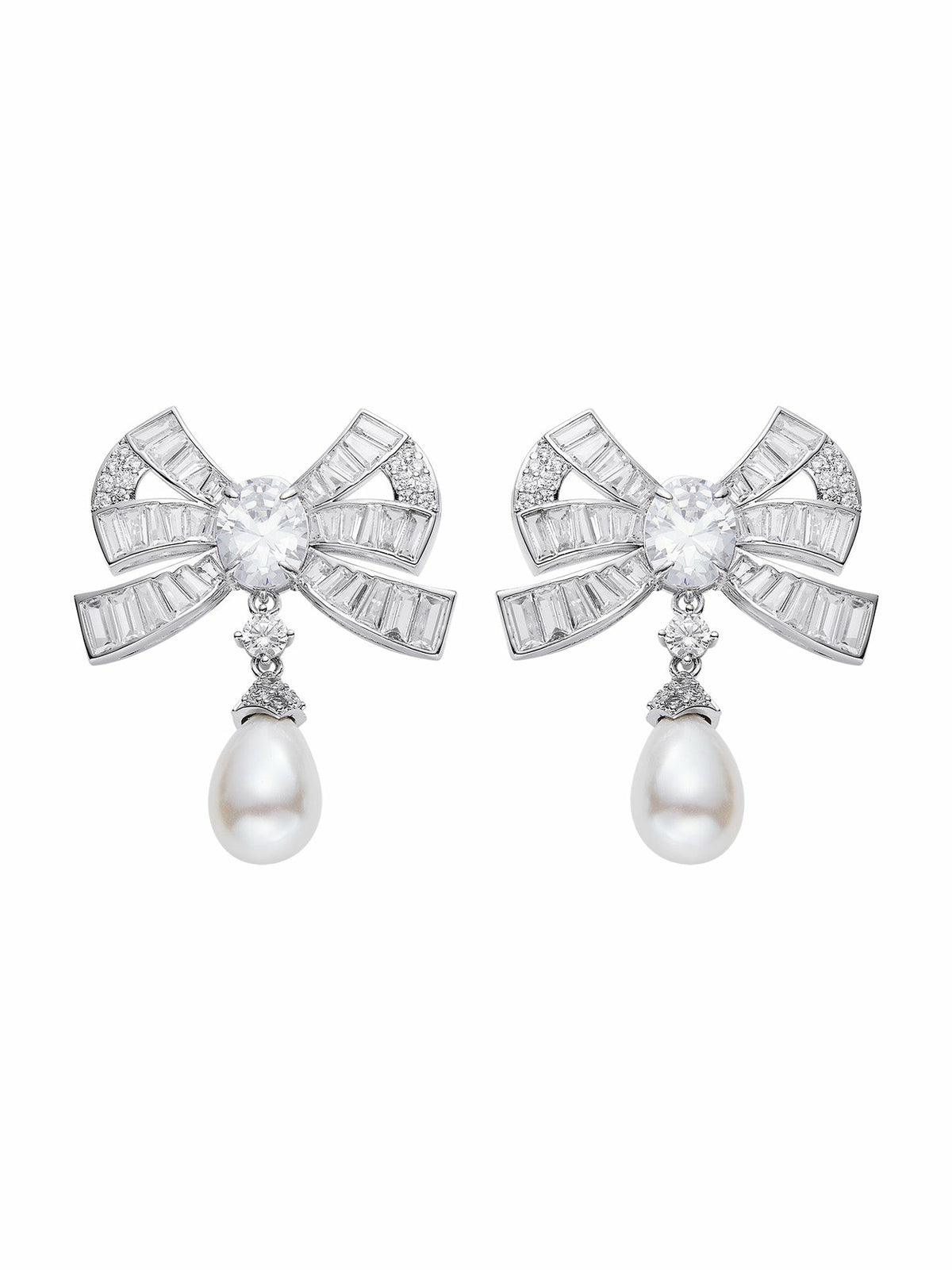Evelyn Earrings: White Pearl Earrings for Bridal Shower | Nana Jacqueline