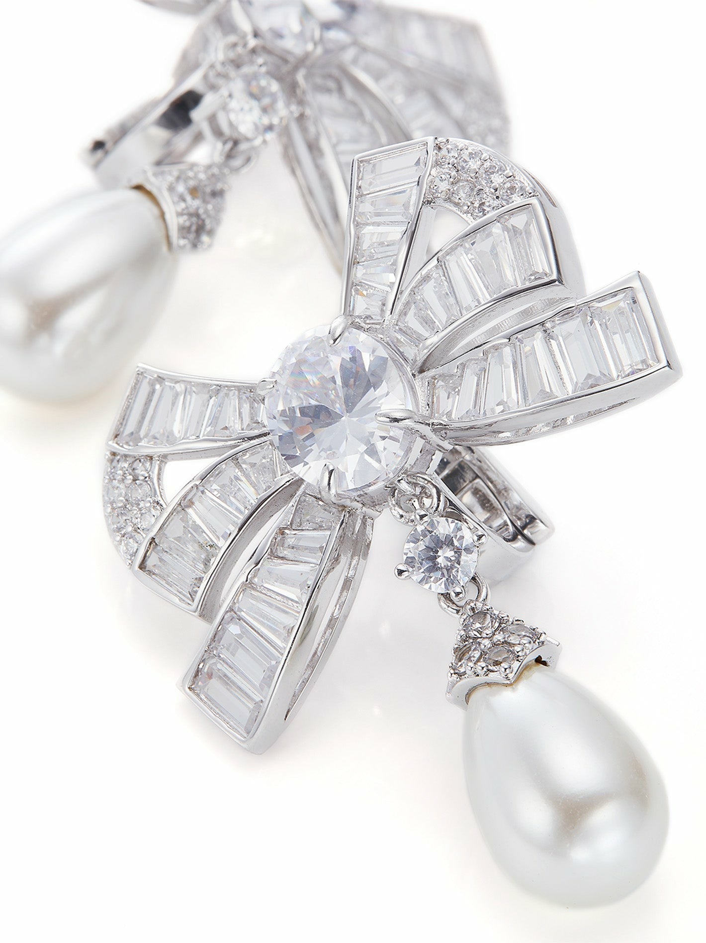 Evelyn Earrings: White Pearl Earrings for Bridal Shower | Nana Jacqueline