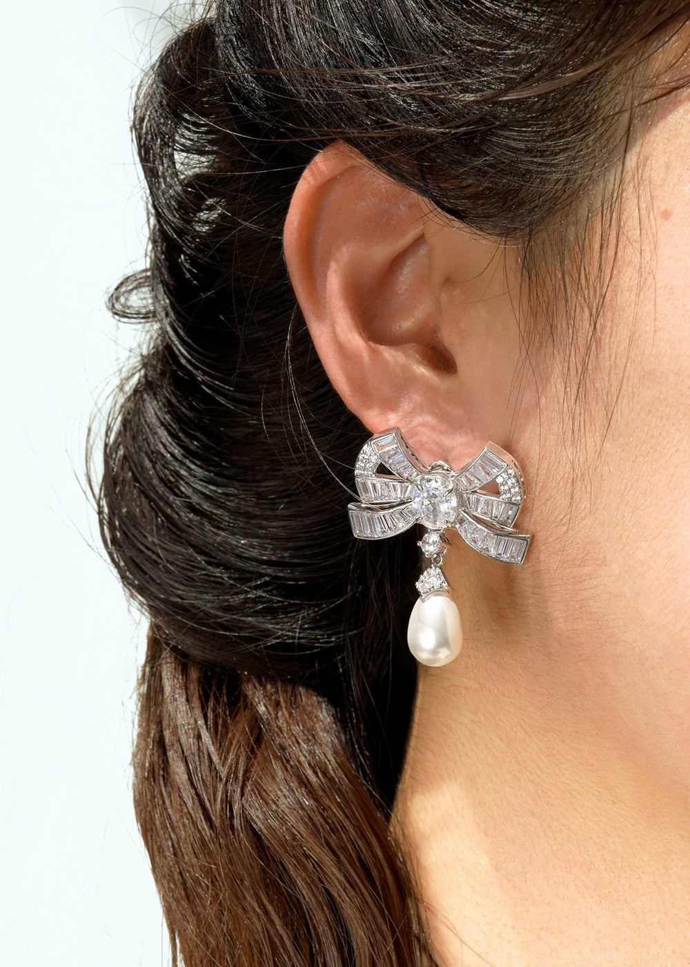 Evelyn Earrings: White Pearl Earrings for Bridal Shower | Nana Jacqueline