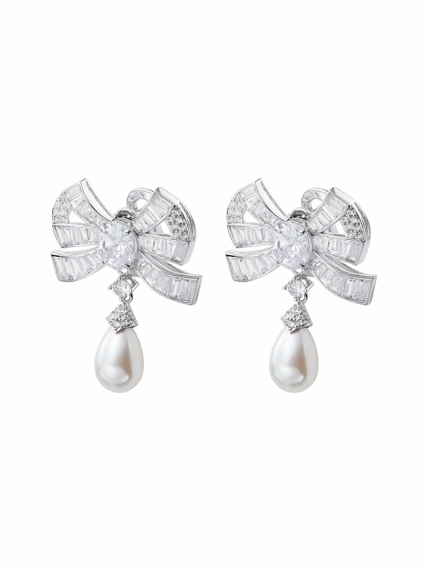 Evelyn Earrings: White Pearl Earrings for Bridal Shower | Nana Jacqueline