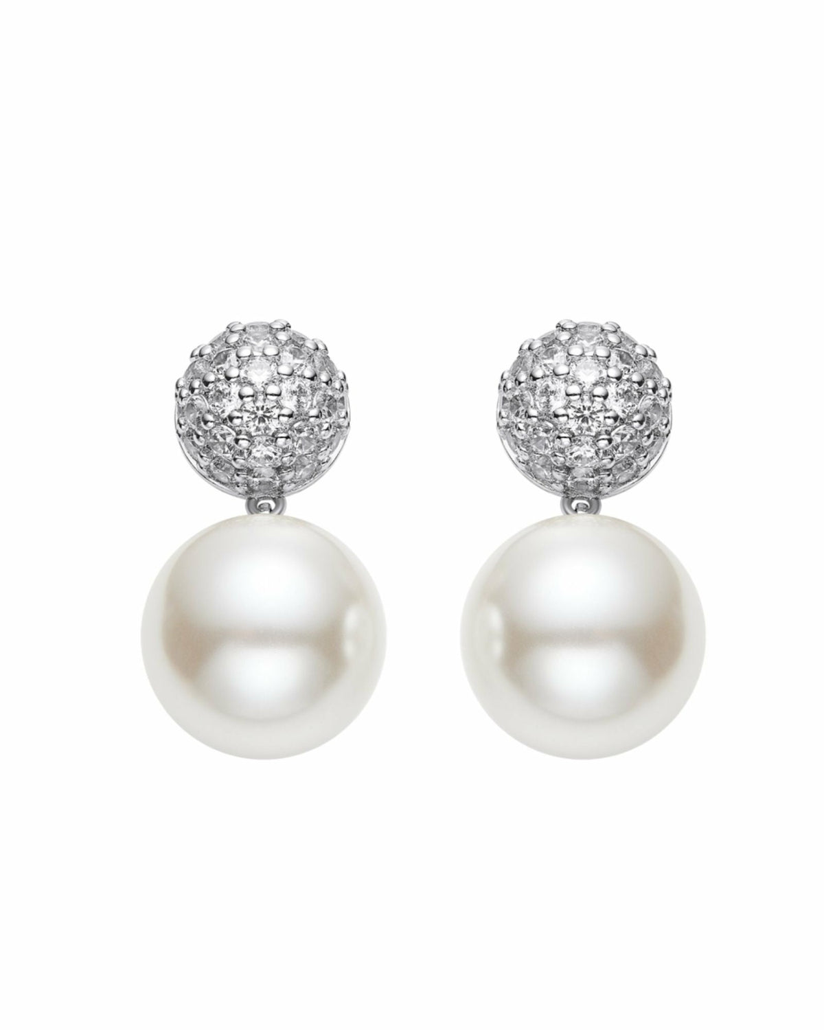 Evie Pearl Earrings: White Pearl Earrings for Bridal Shower | Nana Jacqueline