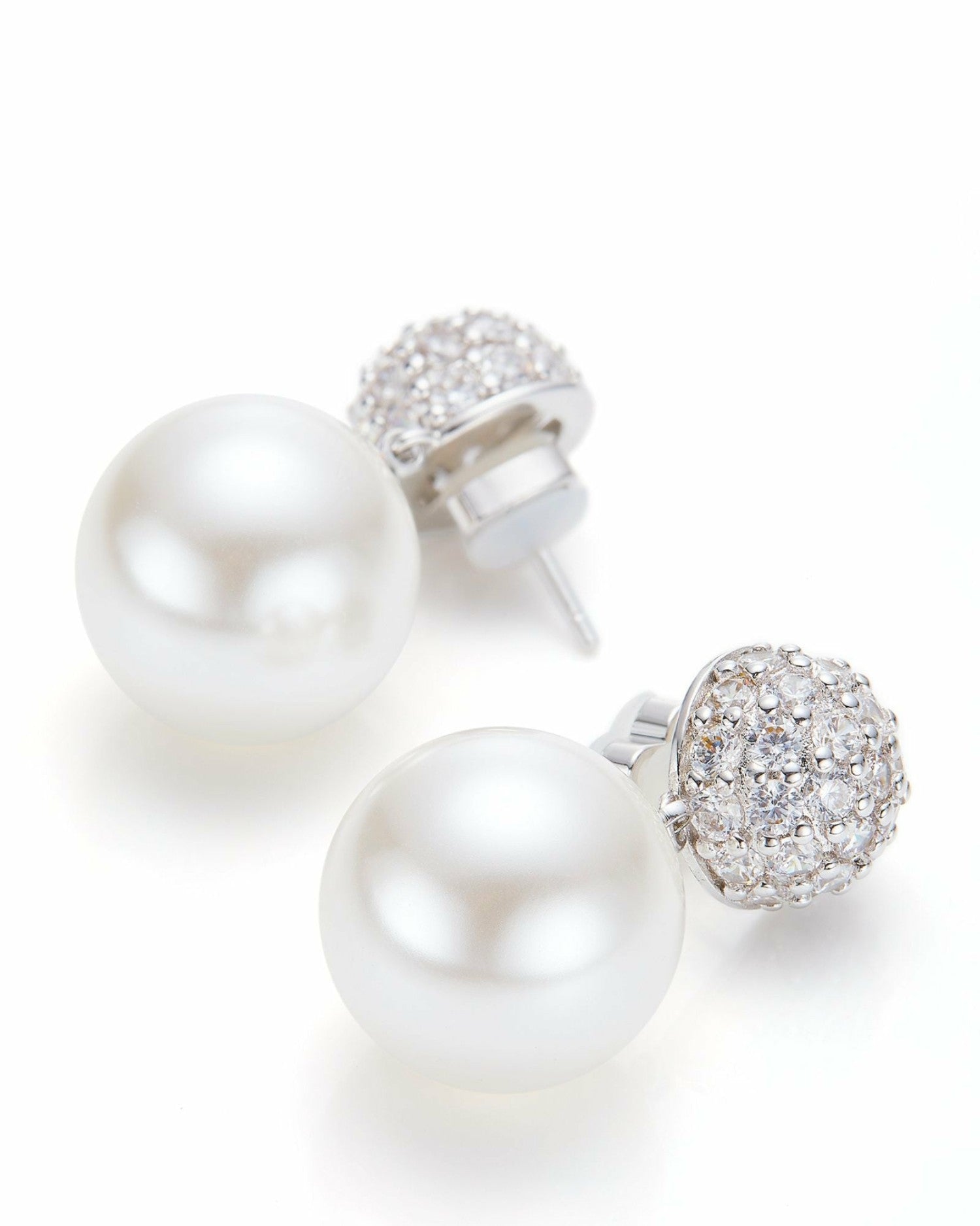 Evie Pearl Earrings: White Pearl Earrings for Bridal Shower | Nana Jacqueline