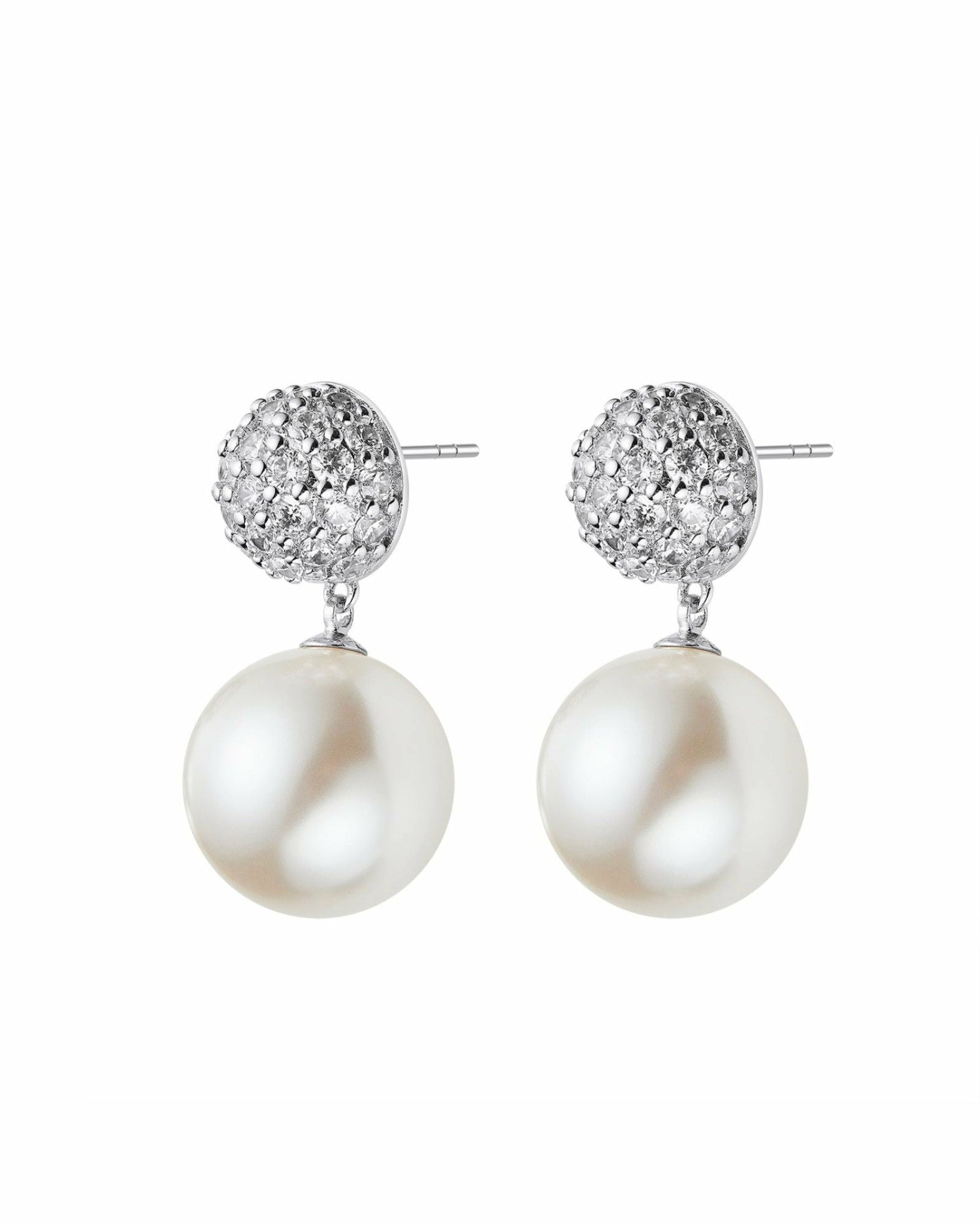 Evie Pearl Earrings: White Pearl Earrings for Bridal Shower | Nana Jacqueline