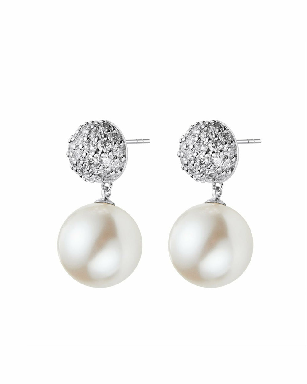 Evie Pearl Earrings: White Pearl Earrings for Bridal Shower | Nana Jacqueline