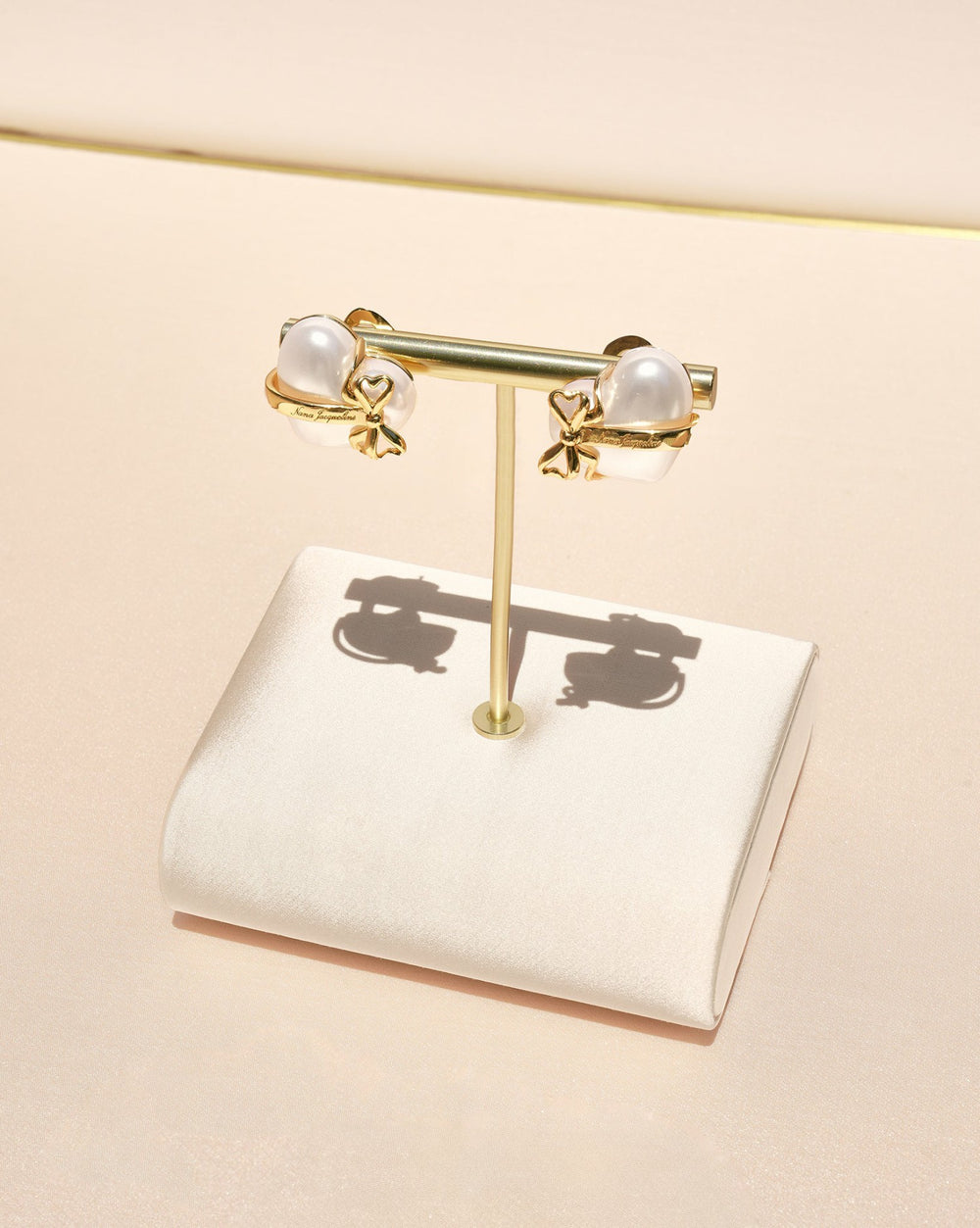 Amor Earrings: White Pearl Earrings for Bridal Shower | Nana Jacqueline