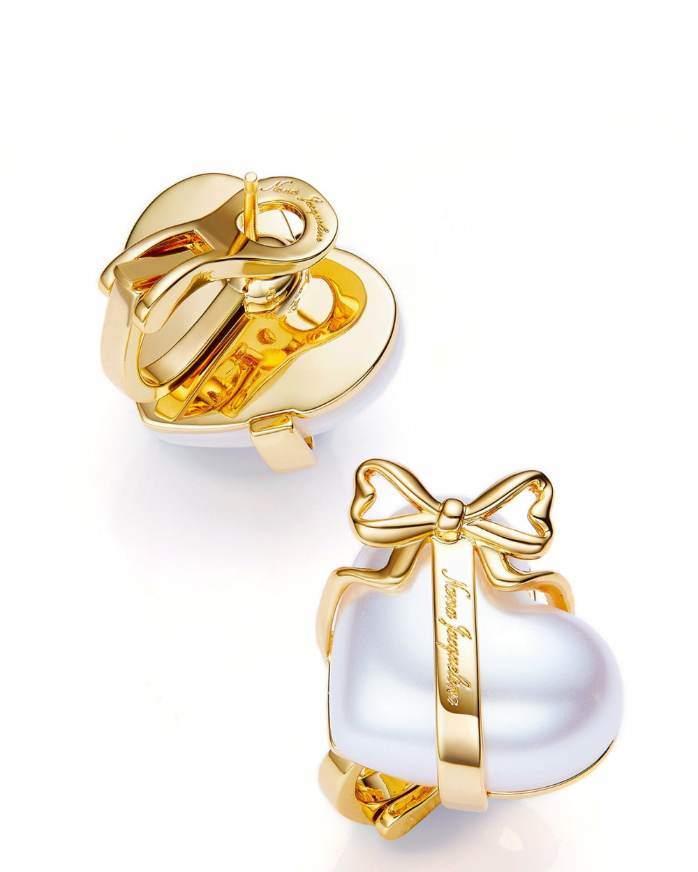 Amor Earrings: White Pearl Earrings for Bridal Shower | Nana Jacqueline