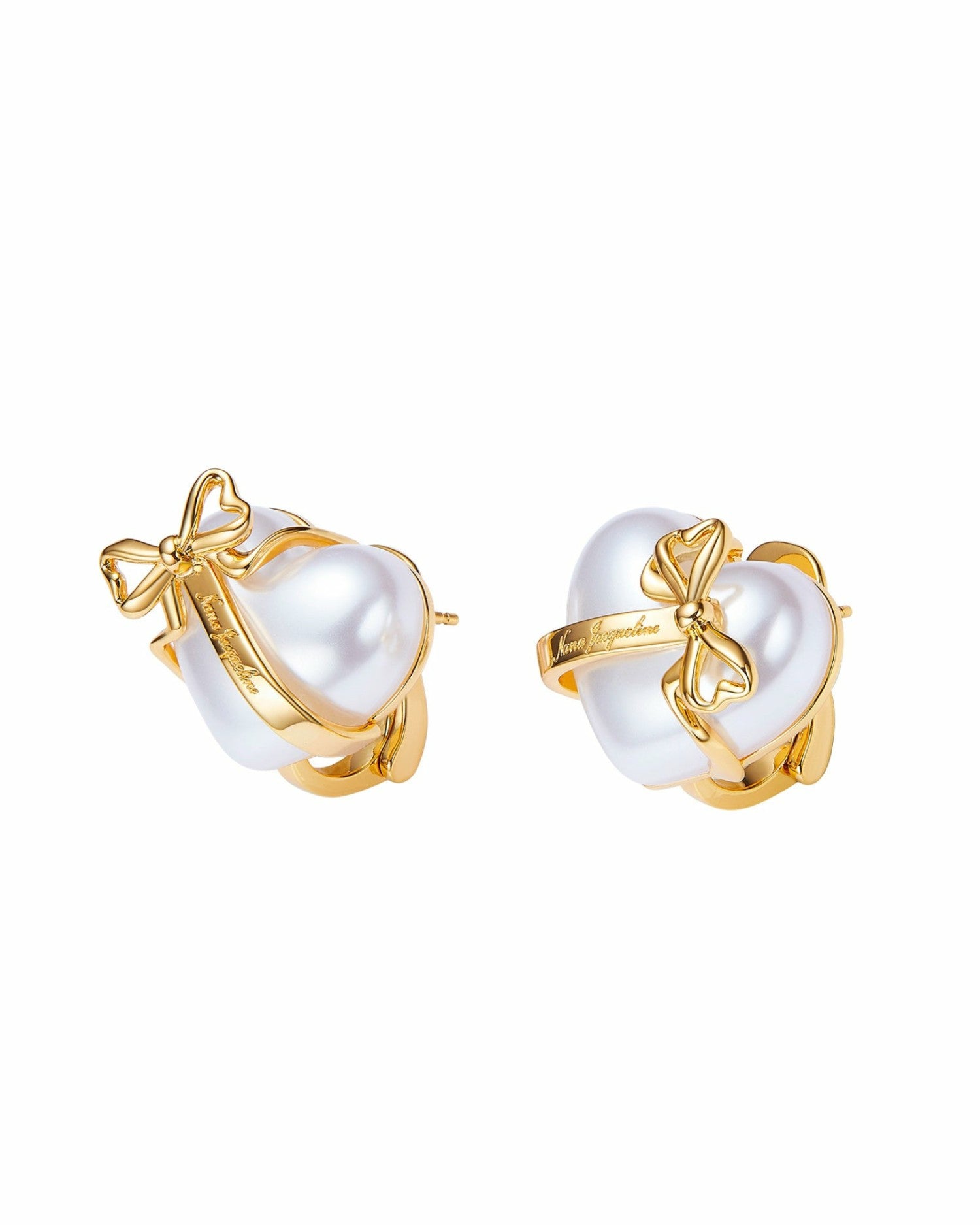 Amor Earrings: White Pearl Earrings for Bridal Shower | Nana Jacqueline