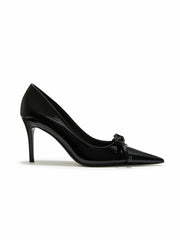 Audrina Bow Heels: Black Heels for Cocktail Party | Nana Jacqueline
