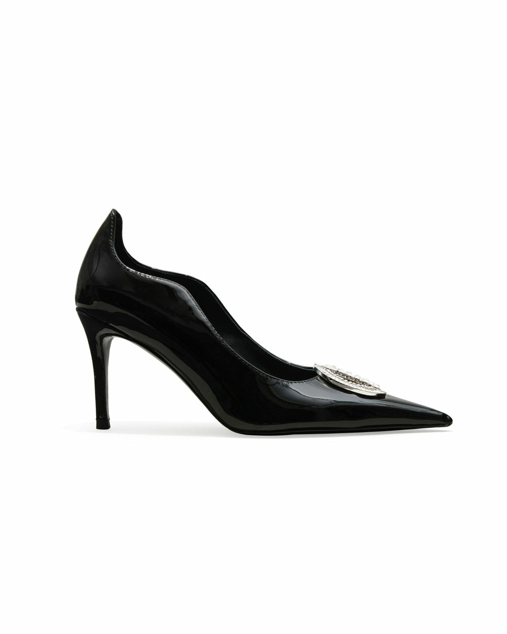 Harper Patent Leather Heels: Black Heels for Cocktail Party | Nana Jacqueline