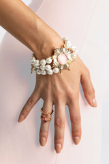 Felicty Pearl Bracelet: White Pearl Bracelet for Bridal Shower | Nana Jacqueline