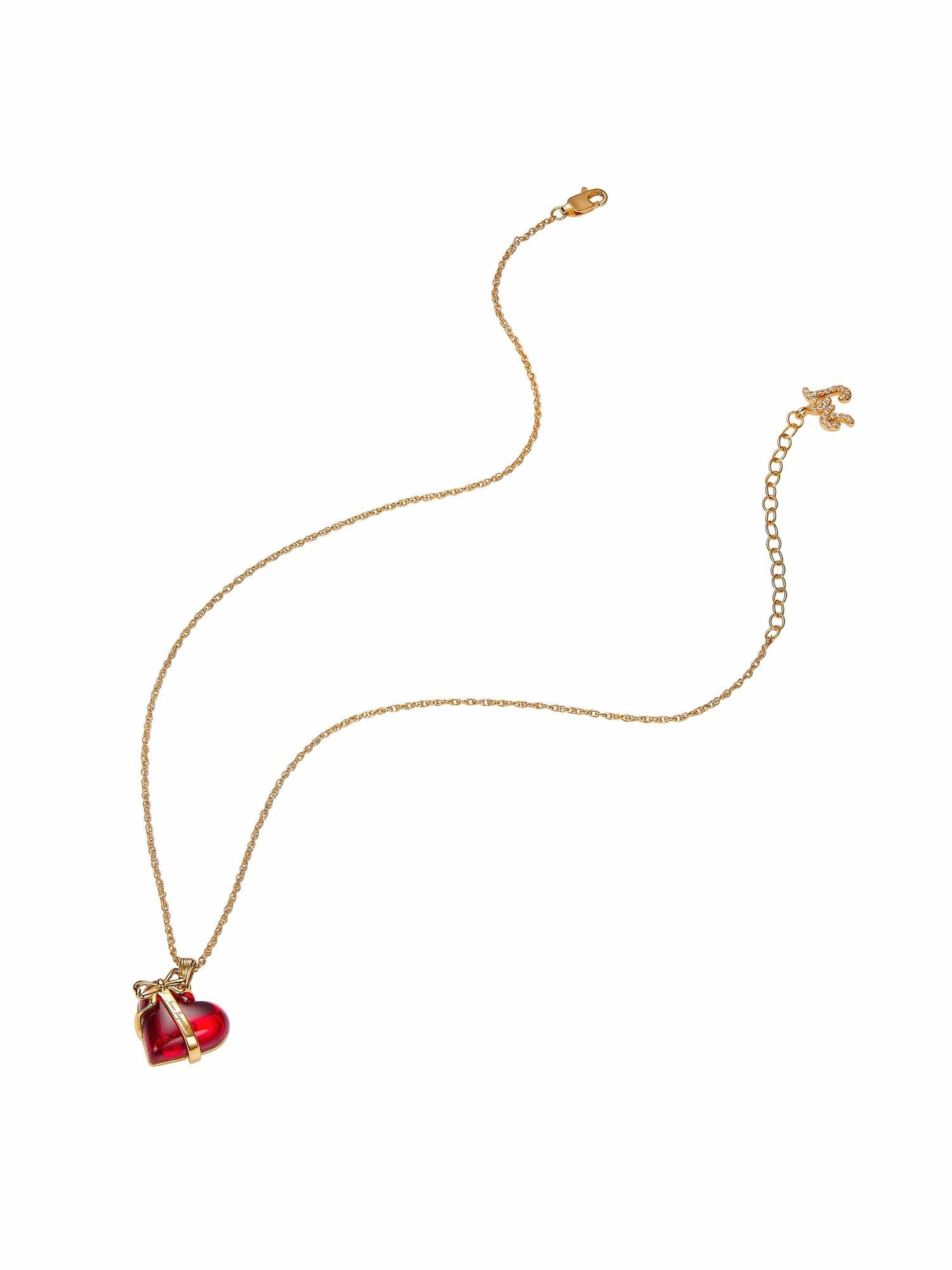 Eléa Bow-Ribbon Heart Red Necklace: Red Necklace for Date Night | Nana Jacqueline