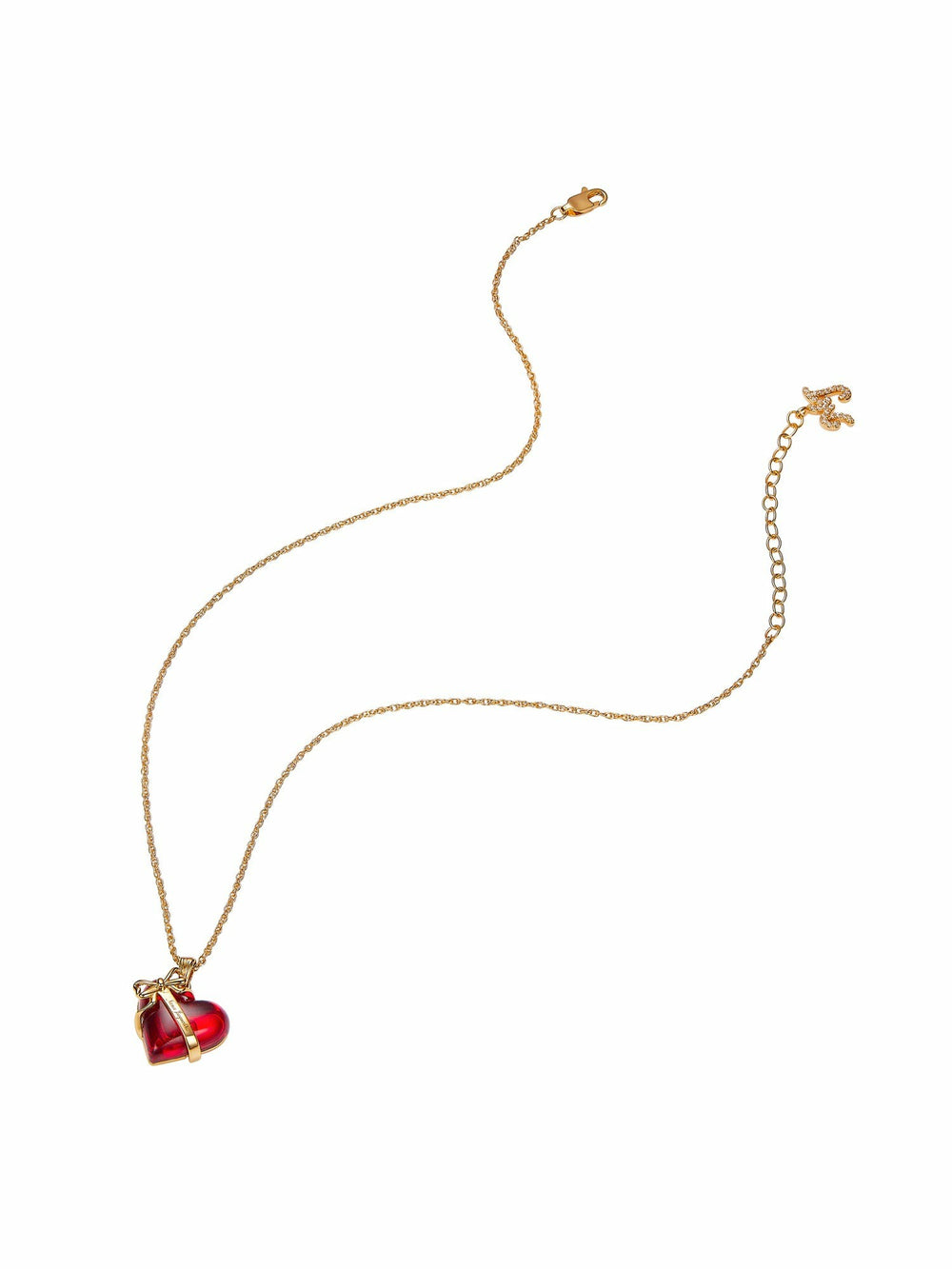 Eléa Bow-Ribbon Heart Red Necklace: Red Necklace for Date Night | Nana Jacqueline