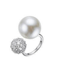 Evie Pearl Ring: White Pearl Ring for Bridal Shower | Nana Jacqueline