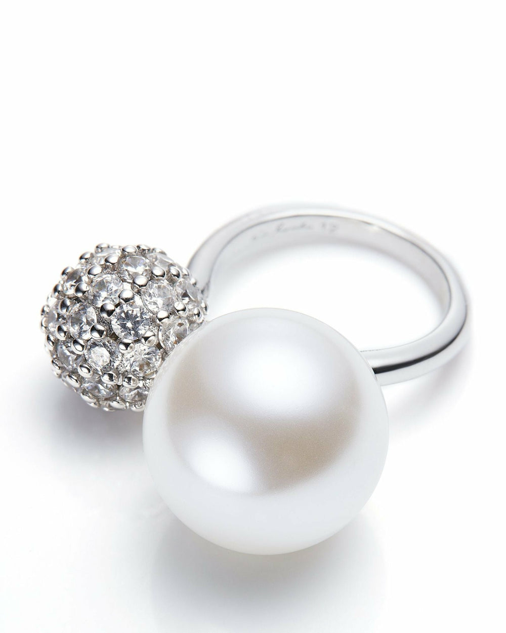Evie Pearl Ring: White Pearl Ring for Bridal Shower | Nana Jacqueline
