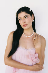 Julisa Necklace: White Pearl Necklace for Bridal Shower | Nana Jacqueline