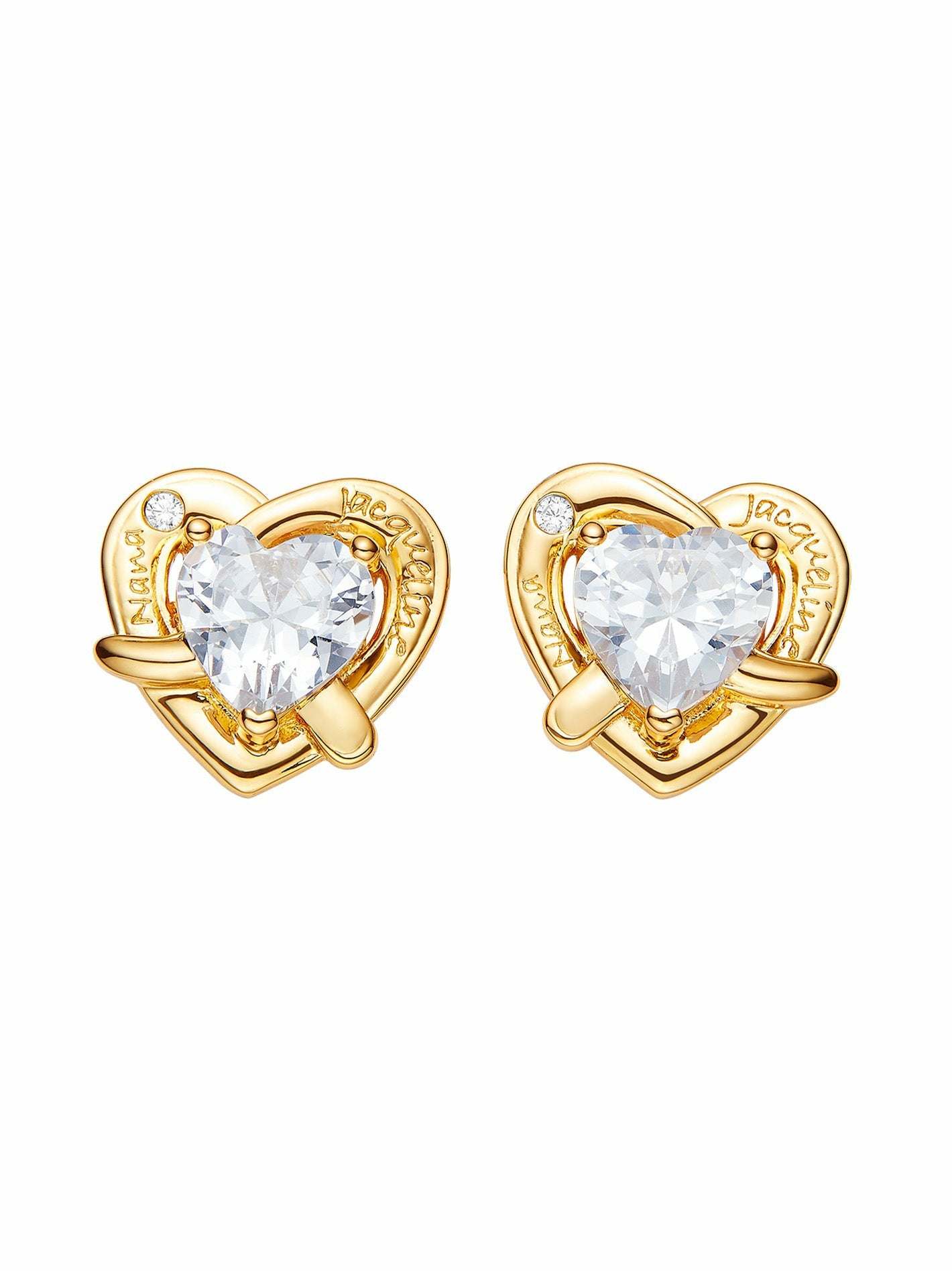 Ambre Heart Earrings: White Earrings for Date Night | Nana Jacqueline