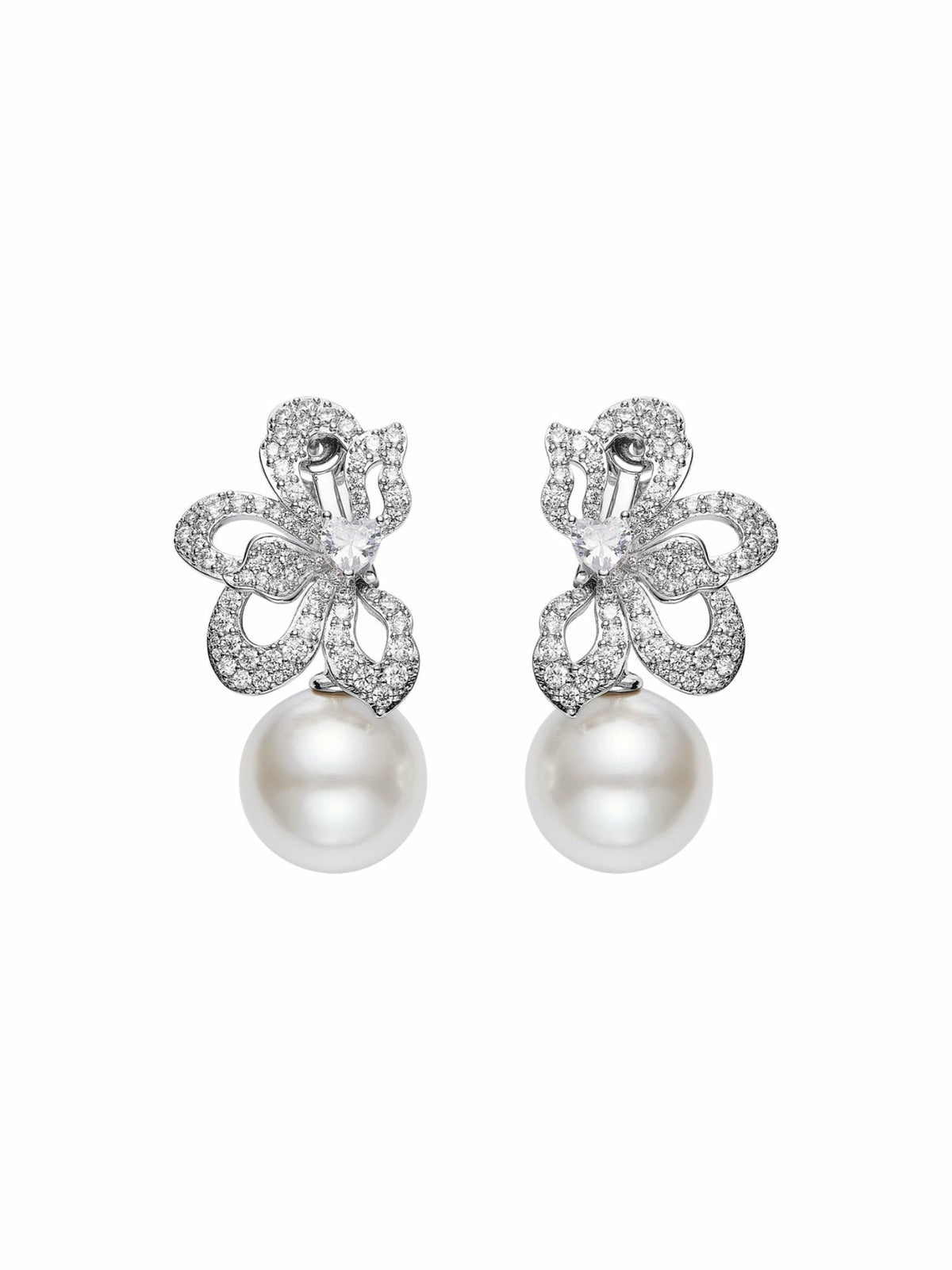 Amelia Earrings: White Pearl Earrings for Bridal Shower | Nana Jacqueline