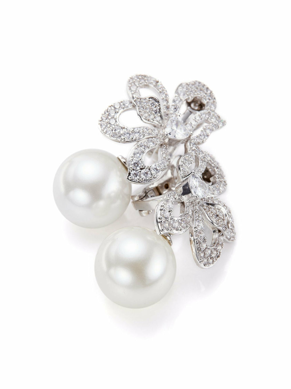 Amelia Earrings: White Pearl Earrings for Bridal Shower | Nana Jacqueline