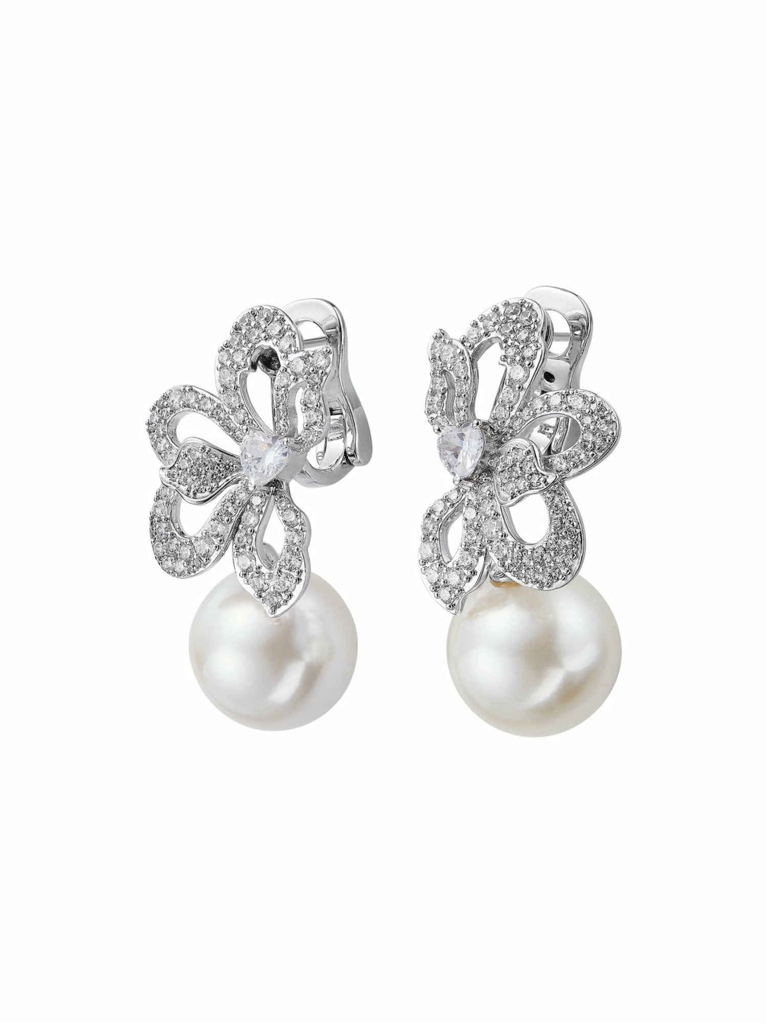 Amelia Earrings: White Pearl Earrings for Bridal Shower | Nana Jacqueline