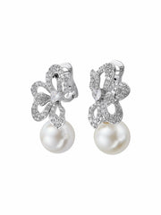Amelia Earrings: White Pearl Earrings for Bridal Shower | Nana Jacqueline