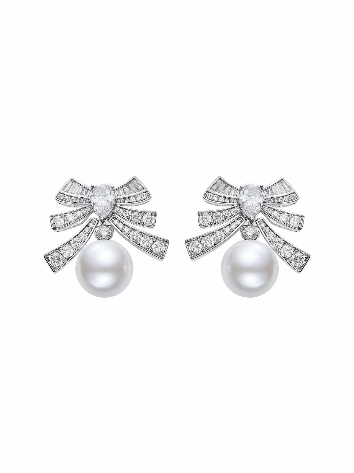 Alysa Earrings: White Pearl Earrings for Bridal Shower | Nana Jacqueline