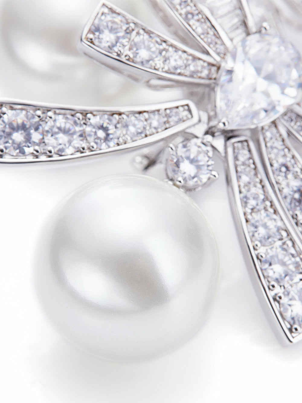 Alysa Earrings: White Pearl Earrings for Bridal Shower | Nana Jacqueline